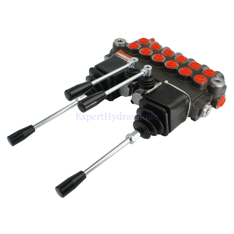Distributeur hydraulique 6 fonctions pelle retro