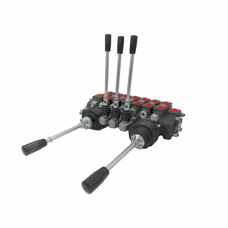 Distributeur hydraulique 90 l/min avec 7 fonctions pour pelle retro.