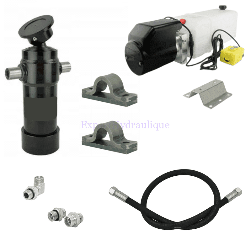 Kit hydraulique pour remorque 12 volts 7 tonnes course 910.