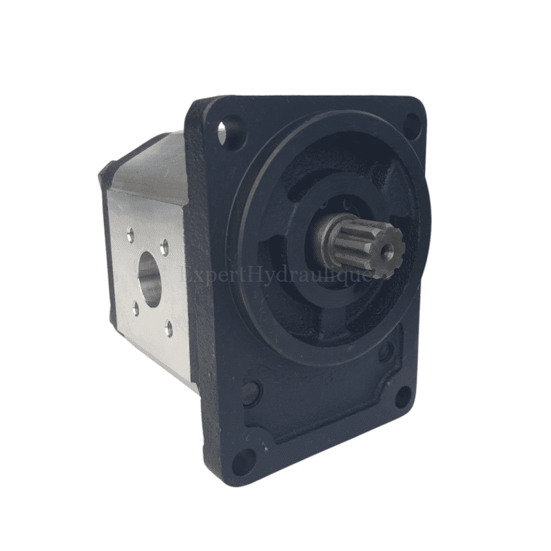 Pompe hydraulique Gr2 4 trous arbre conique cannelé 9 dents.