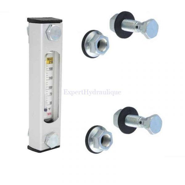Niveau d'huile 127 mm avec thermomètre pour réservoir hydraulique