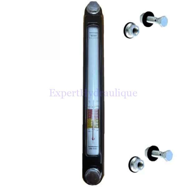 Indicateur de niveau de réservoir d'huile grande hauteur de 250 mm fournie avec vis et joints