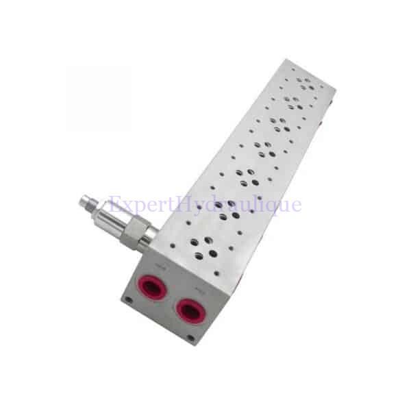 Embase 7 postes Cetop 3 distributeur hydraulique avec limiteur – Image 1