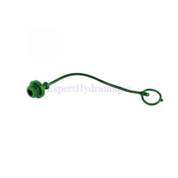 Protection pour coupleur femelle ISO-A 1/2 de couleur vert.