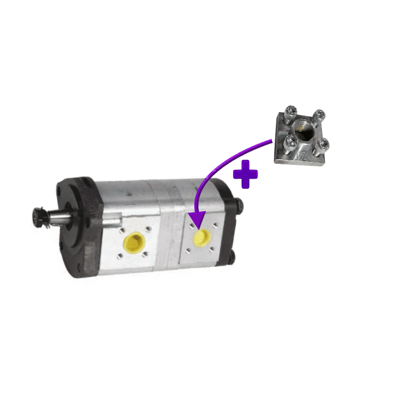 Pompe hydraulique double OMFORT / AUDUREAU
