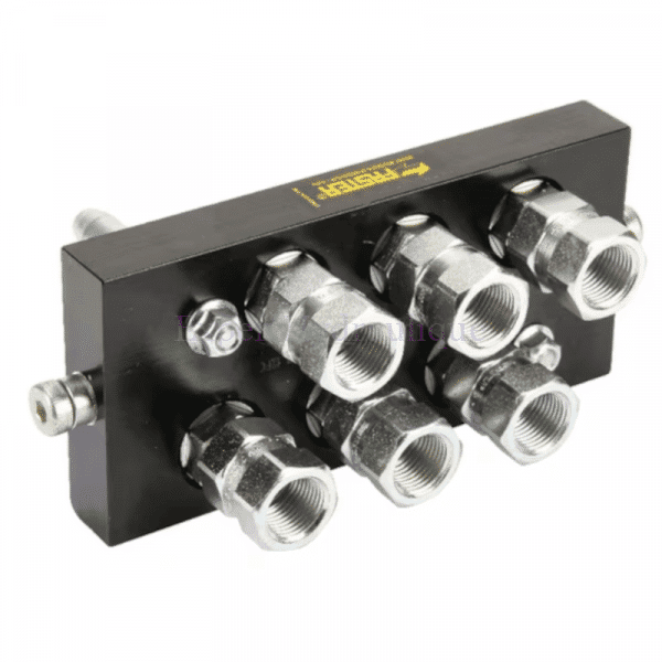 Multicoupleur à 6 voies femelle mobile 3/8" - 1/2 BSP de la marque Faster.