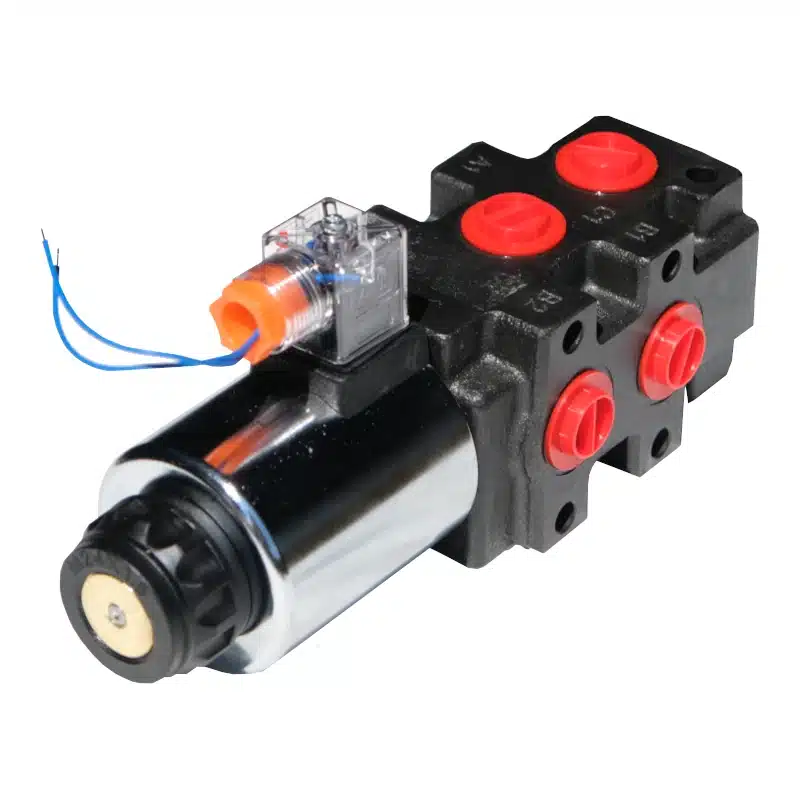 Sélecteur hydraulique 90 l/min Sélecteur hydraulique 90 litres avec 6 voies empilable aussi appelé électrovanne.