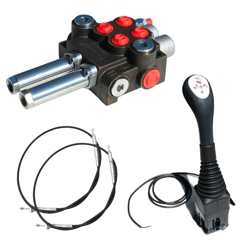 Kit hydraulique deux fonctions double effet pour chargeur frontaux.