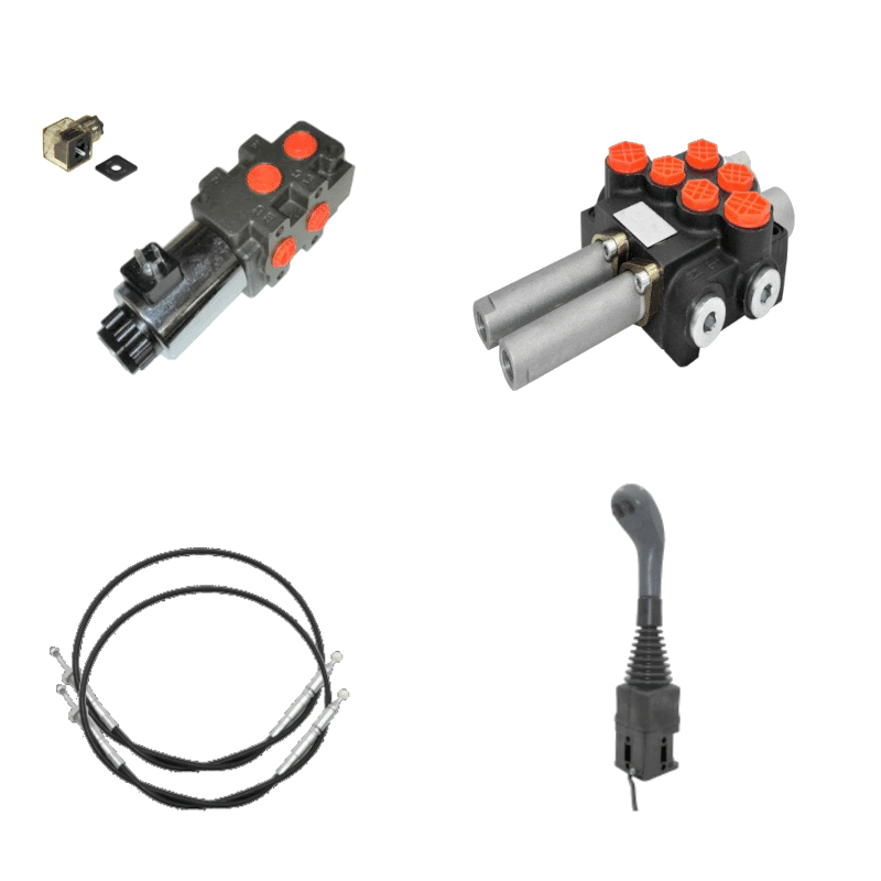 Kit hydraulique 3 fonctions pour chargeur avec Joystick 80l/min – Image 1