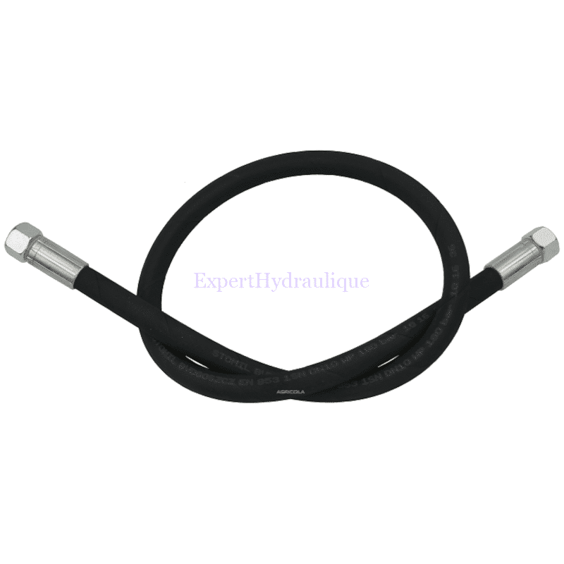 Flexible hydraulique deux raccords droits femelle Flexible hydraulique 2 raccords Femelle