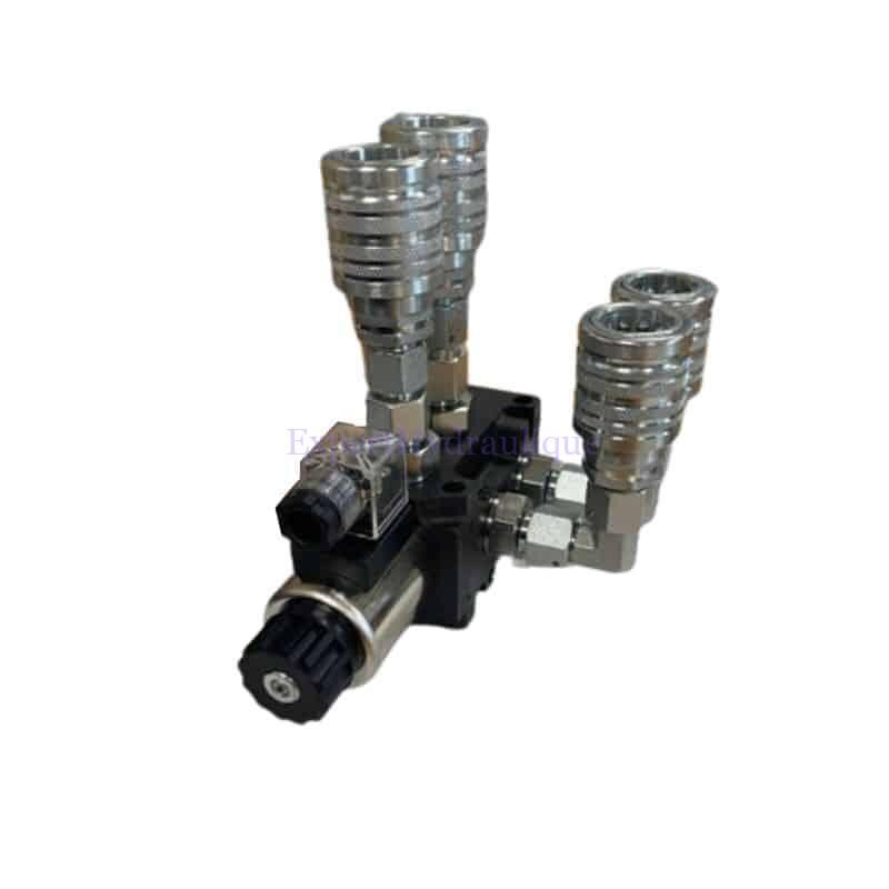 Kit sélecteur 60 l/min avec 4 sorties coupleurs 1/2 ISO-A – Image 1