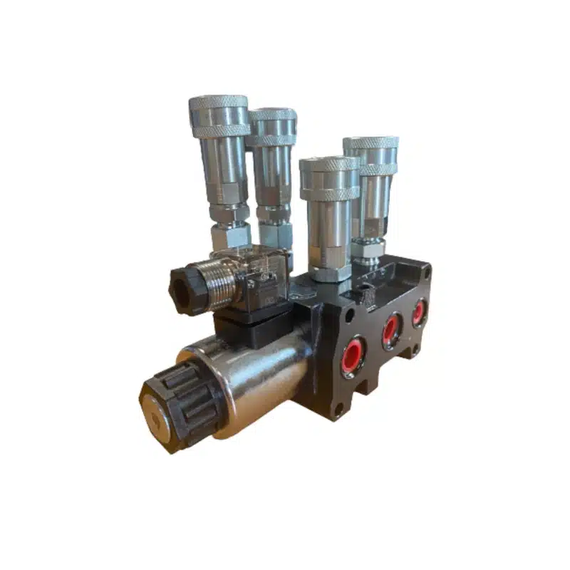 Un kit avec un sélecteur sorties coupleur push pull en 3/8 et les raccords.