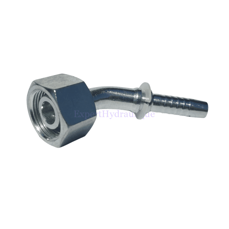 Embout à sertir femelle tournant coudé 45° – Série métrique L