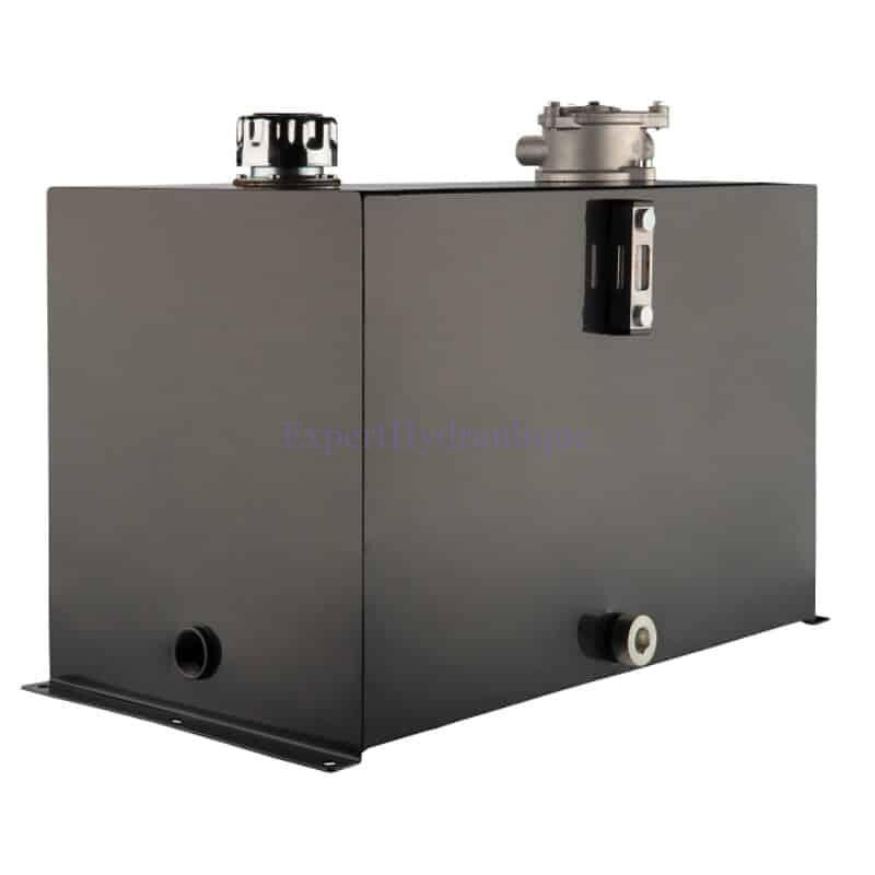Réservoir hydraulique 100 litres équipé filtre retour bouchon de remplissage et raccord aimanté