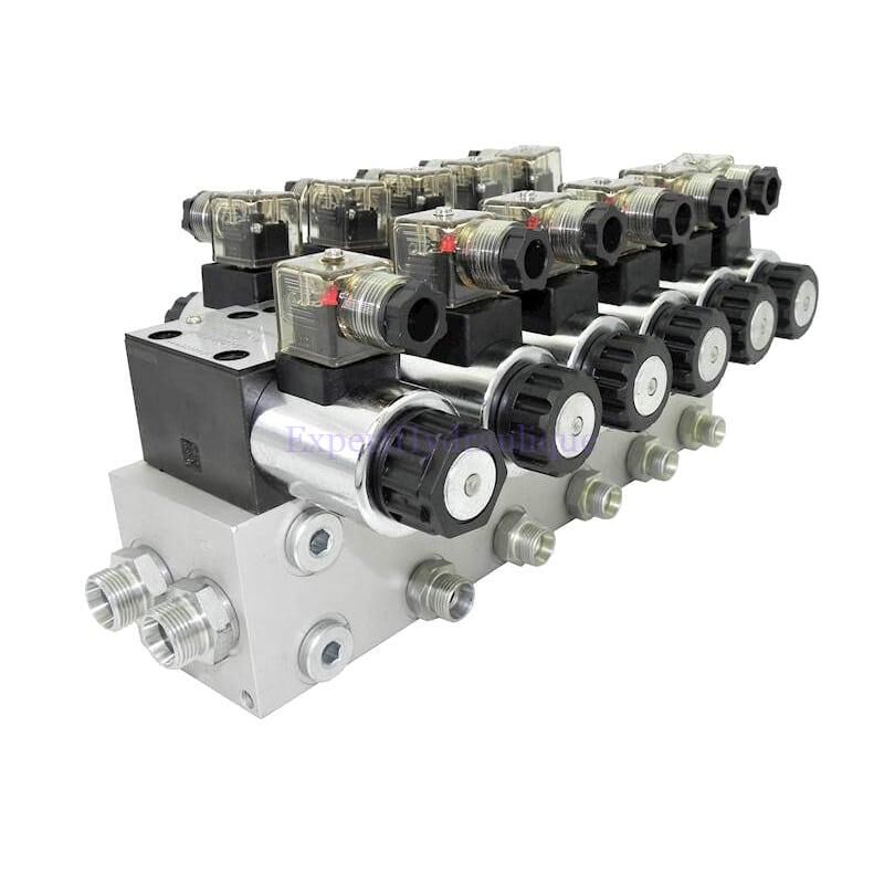 Distributeur hydraulique électrique 50L 5 fonctions + limiteur – Image 1