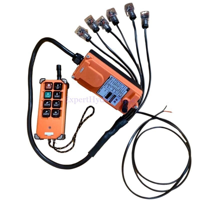 TELECOM6B100MF Radio commande 6 voies pour alimenter 3 fonctions doubles effets. Avec faisceau câblé sur prise Irschman