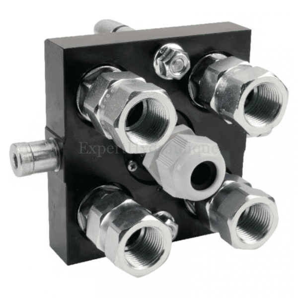 Multicoupleur mobile électrique à 4 voies 3/8 et implantation 1/2"BSP de la marque Faster.