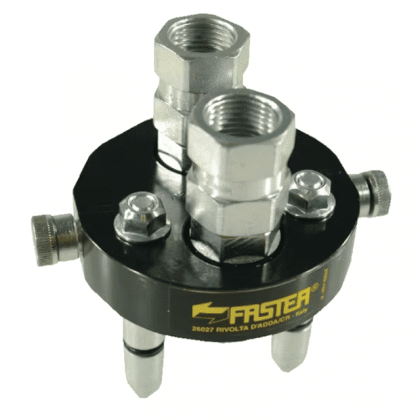 Multicoupleur mobile rond à 2 voies 3/8 et implantation 3/8"BSP de la marque Faster.