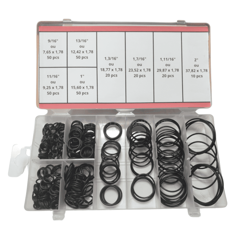 Mallette de joints torique au format ORFS vue intérieur.