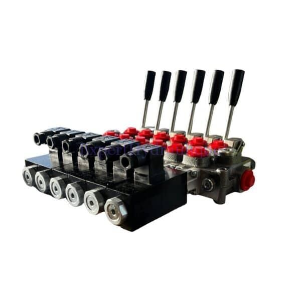 Distributeur 6 double effet manuel et électrique 60 l/min – Image 1