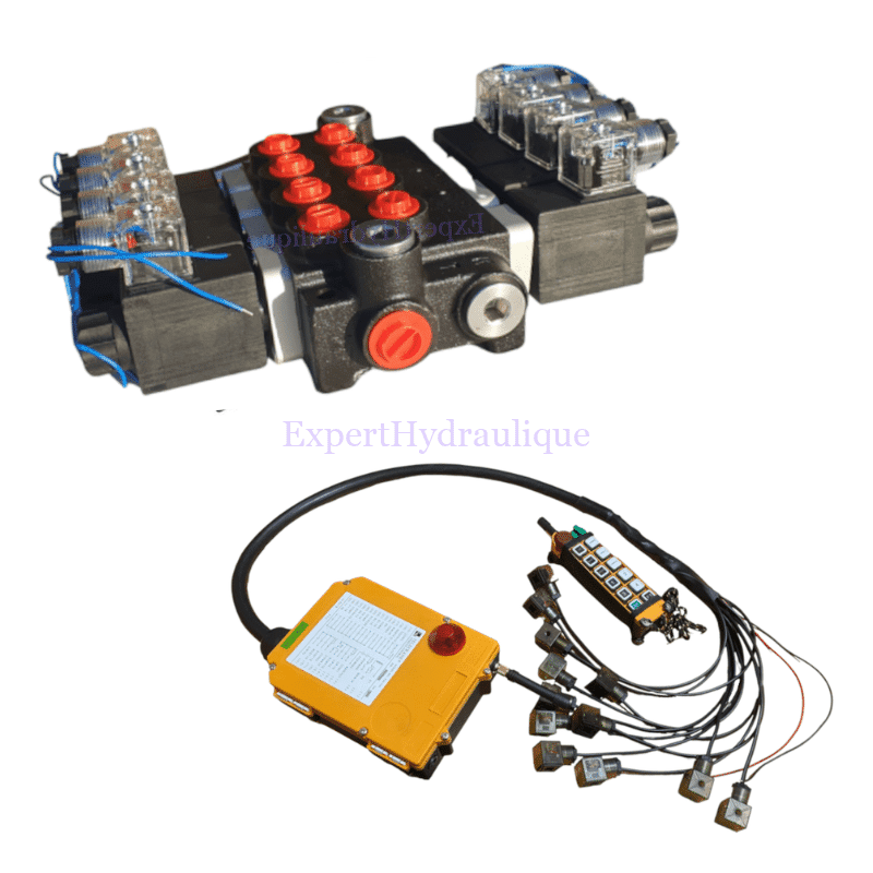 Kit distributeur électrique 4DE 50L_min + kit de commande précâblé