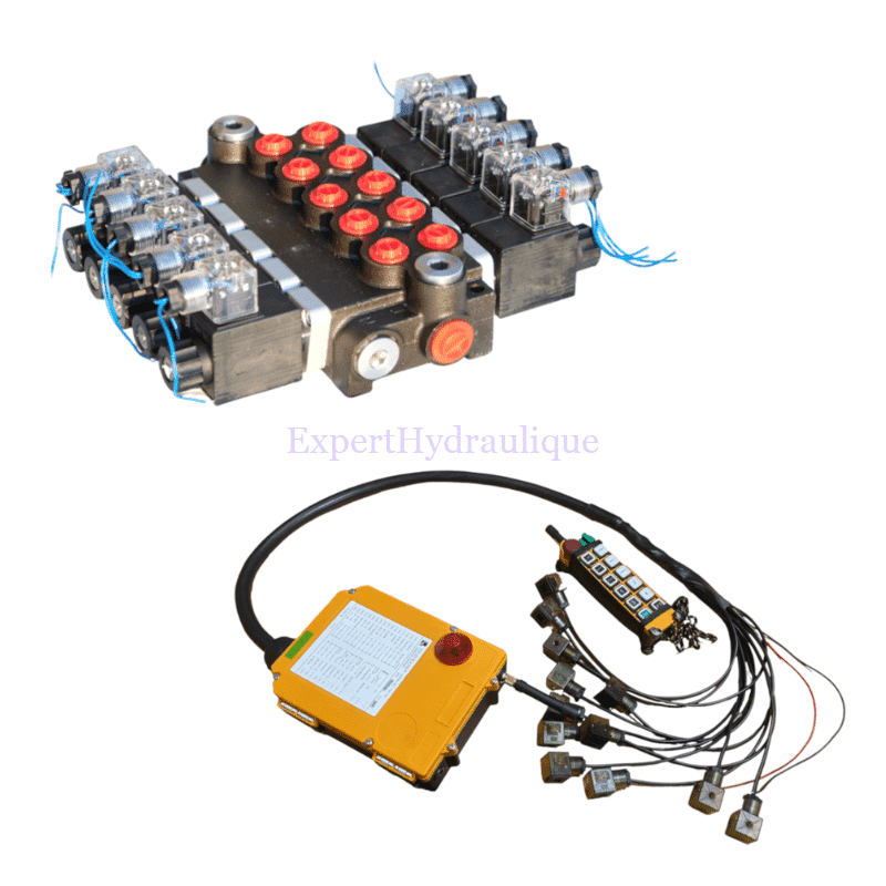 Kit distributeur électrique 5DE 50L_min + kit de commande précâblé