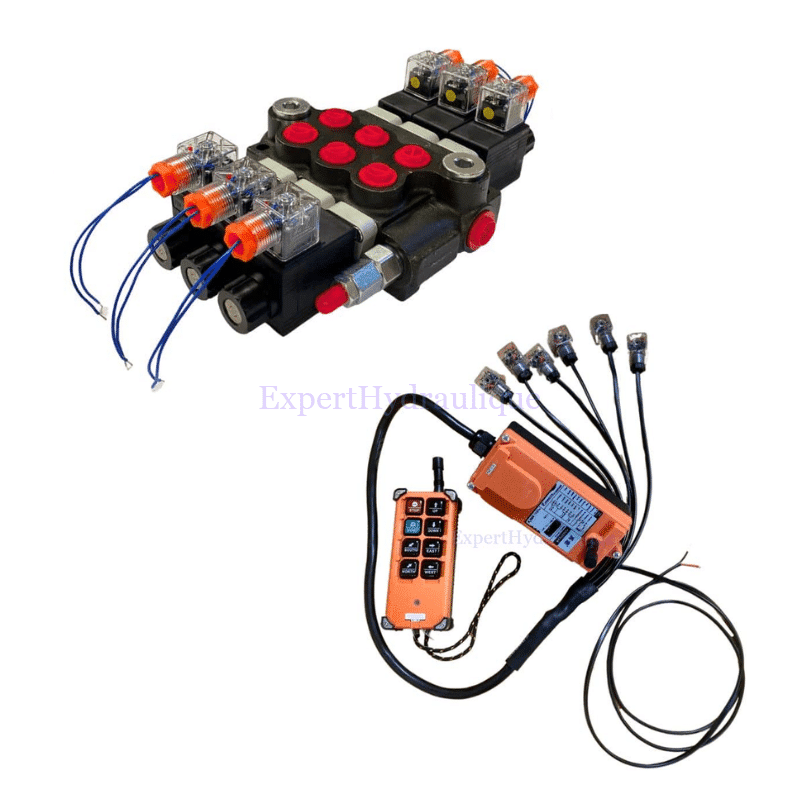 Kit distributeur électrique 3DE 50L_min + kit de commande précâblé Kit distributeur électrique 3DE 50L_min + kit de commande précâblé