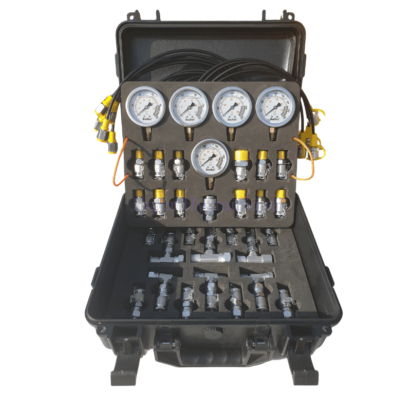 Mallette de test pression 5 manomètres 26 prises de pression