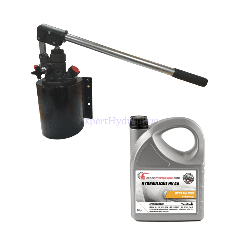Kit Pompe manuelle et Huile hydraulique HV46 Kit Pompe manuelle et Huile hydraulique HV46