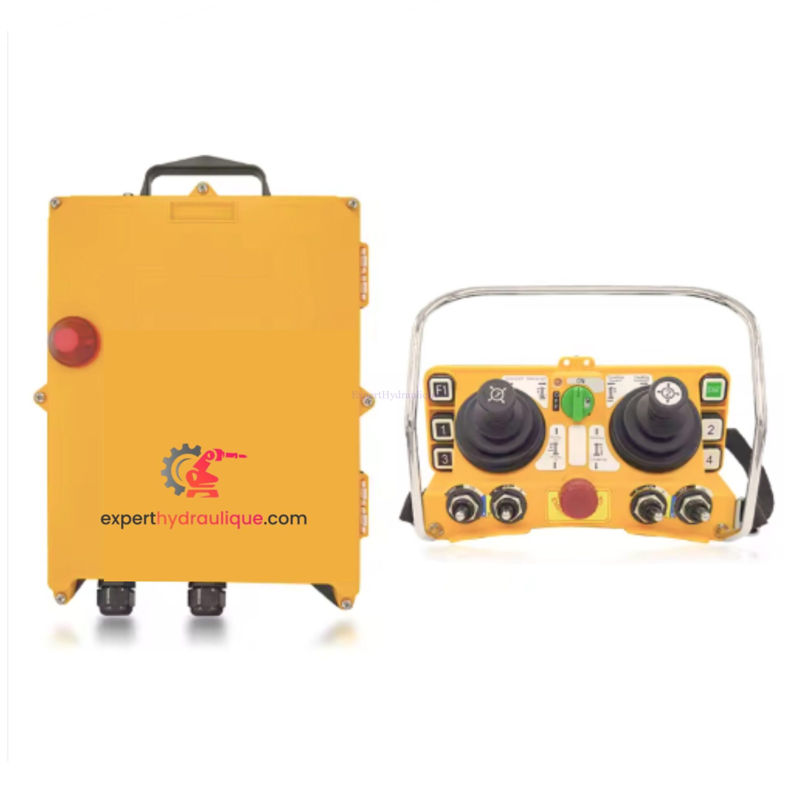 Boitier de commande pour grue avec joystick (1) Radio commande pour grue avec joysticks – Image 1