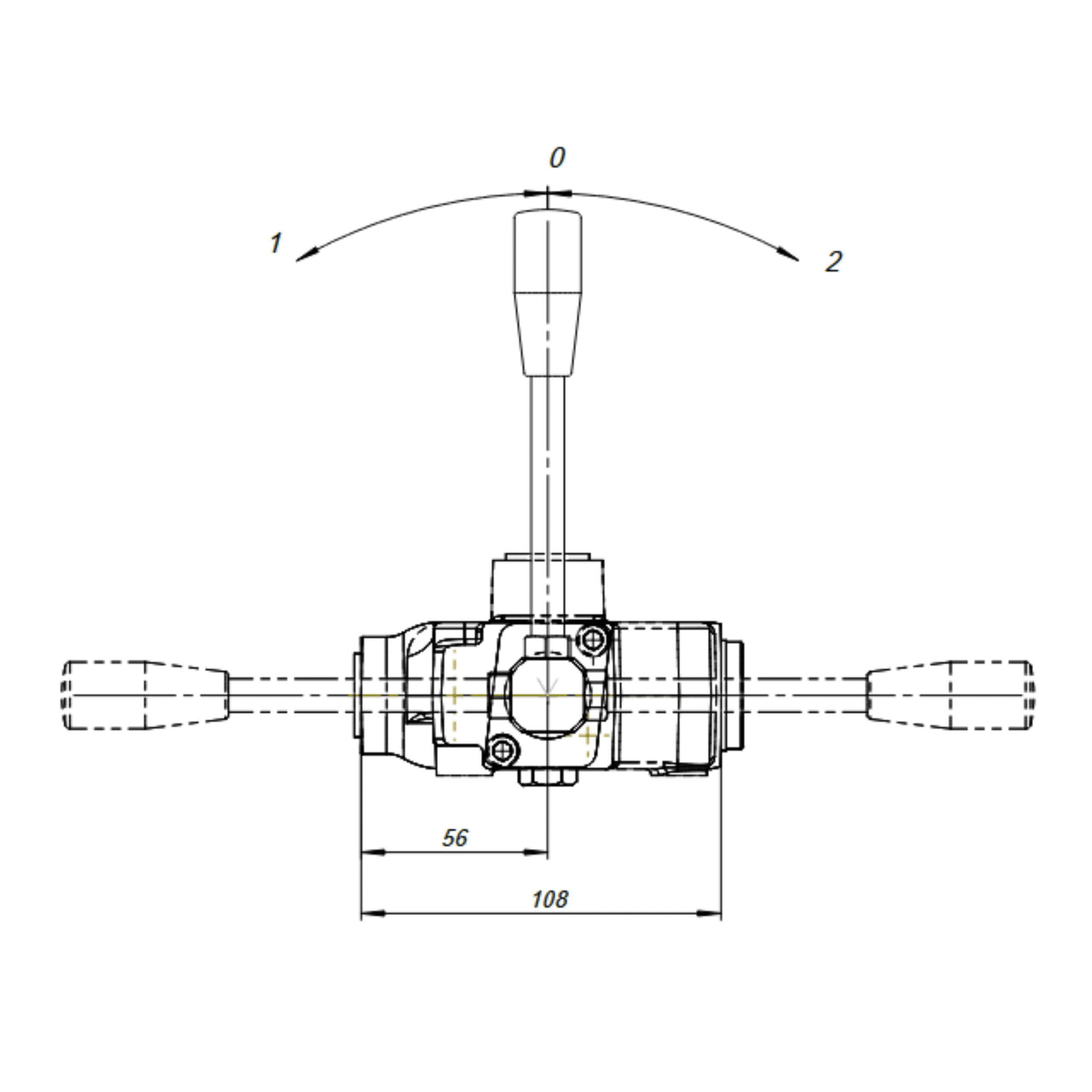 Distributeur hydraulique double effet 80 l/mn rotatif – Image 1