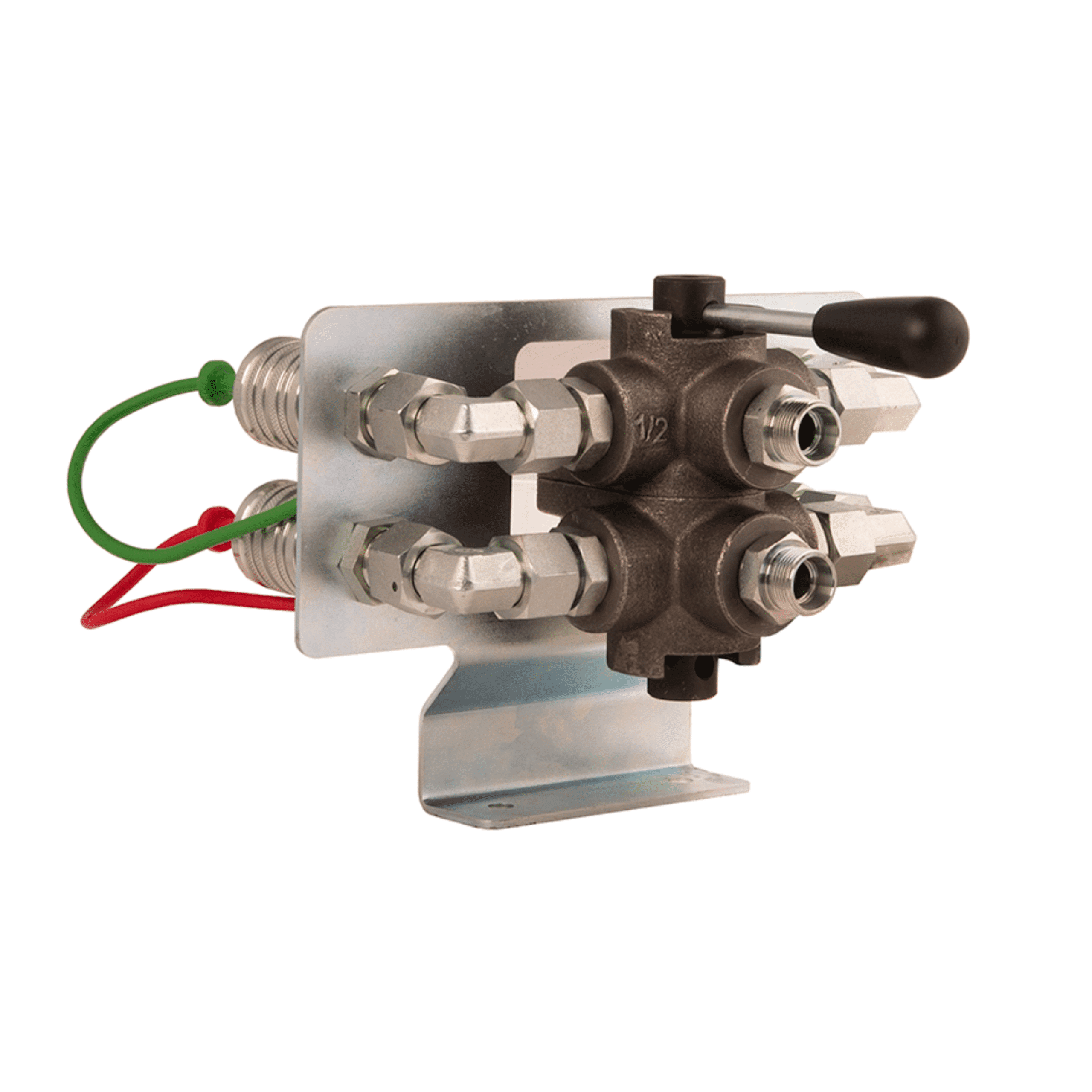 Vanne 6 voies hydraulique avec raccords pushpull + châssis Vanne 6 voies hydraulique avec raccords pushpull + châssis – Image 1