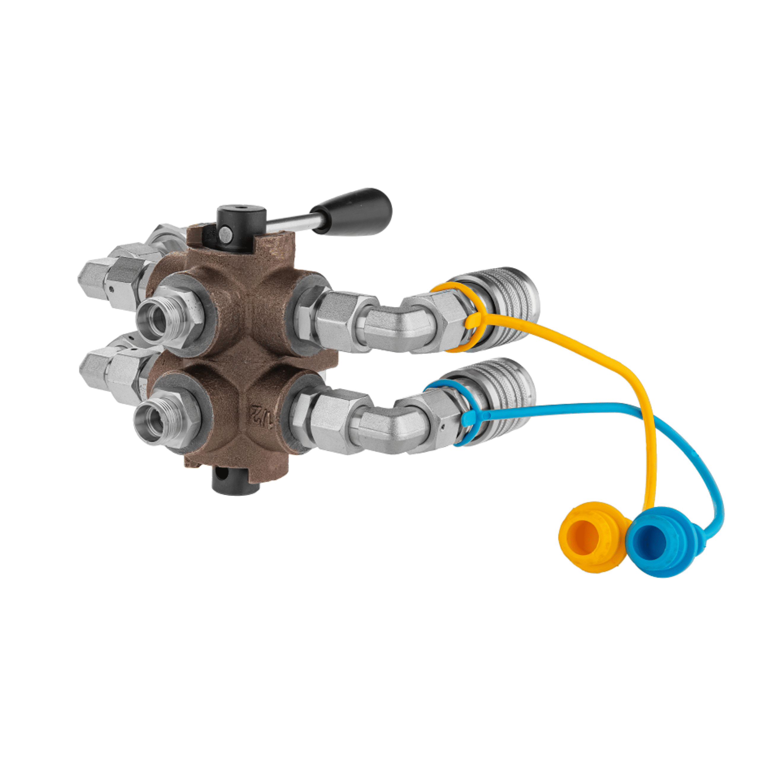 Vanne 6 voies hydraulique avec raccords pushpull – Image 1