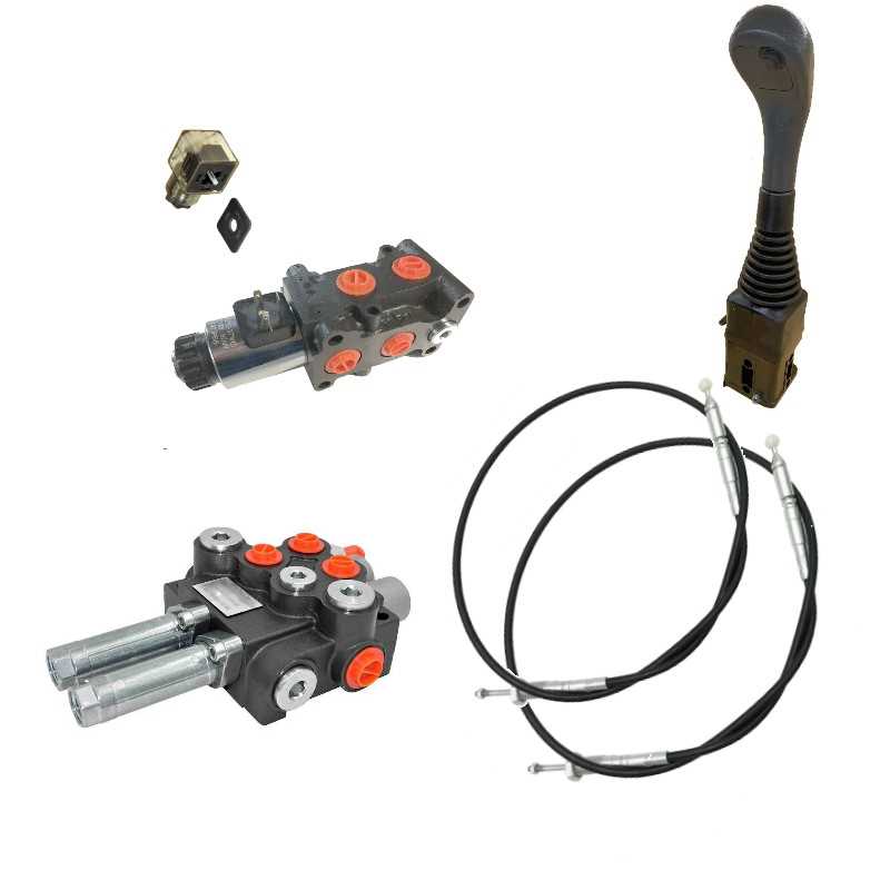 KITCHARG040A2ELEC60 A1B1 kit hydraulique chargeur, 1 simple et 1 double effet plus sélecteur 6 voies