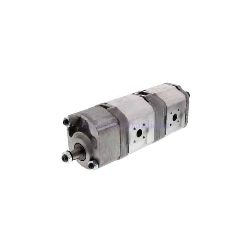 Pompe double 14+11cc avec contre pallier Pompe hydraulique double corps avec contre pallier pour tracteurs Renault et Class