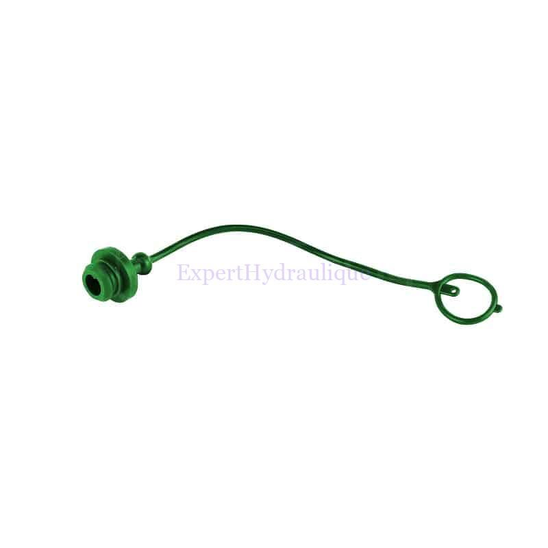 Protection pour coupleur femelle ISO-A 1/2 de couleur vert.