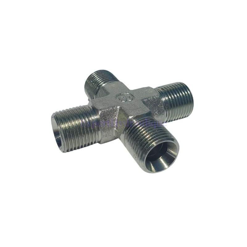 Croix hydraulique égale mâle BSP Croix hydraulique égale mâle BSP