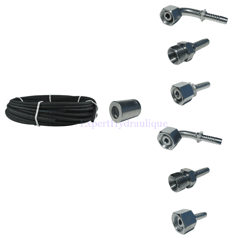 Kit sertissage départ 75m Tuyaux, 144 Embouts, 150 Jupes Kit sertissage départ 75m Tuyaux, 144 Embouts, 150 Jupes