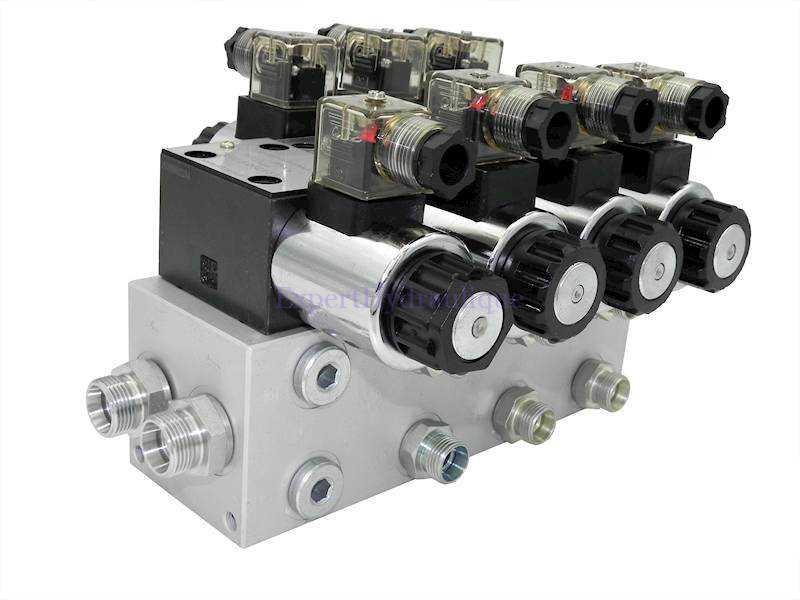 Distributeur hydraulique électrique CETOP3 avec 3 fonctions DE avec By Pass