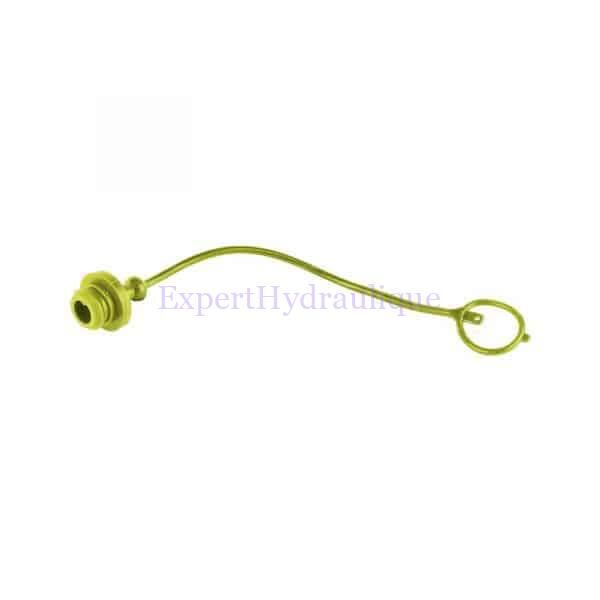 Protection pour coupleur femelle ISO-A 1/2 de couleur jaune