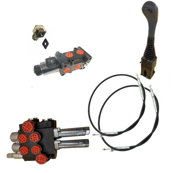 KITCHARG040A2ELEC60 Kit distribution hydraulique 2 fonctions commande par cable et une fonction à commande électrique
