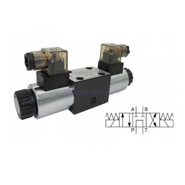 ED52012G Electro distributeur Hydraulique CETOP 5 schema fermé cote verin et ouvert P et