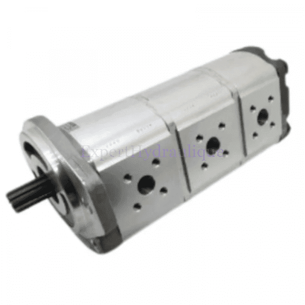 Pompe triple hydraulique kayaba - mini pelle kubota KRP4-9-9-6CK vue droite Pompe triple hydraulique kayaba - mini pelle kubota KRP4-9-9-6CK vue droite.