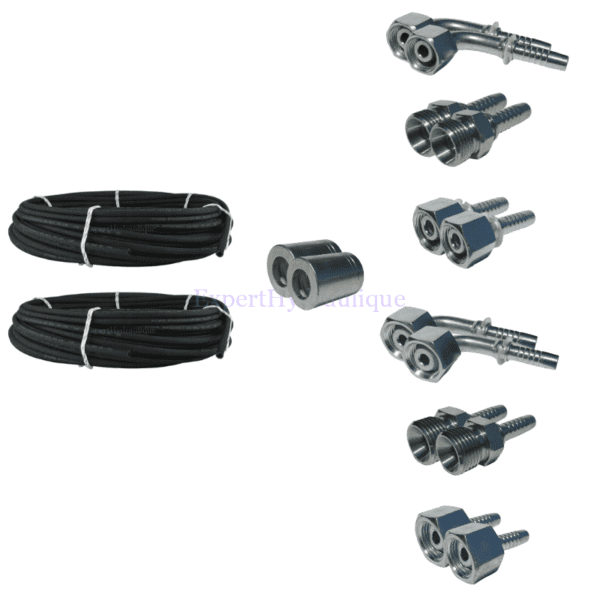 Kit sertissage intermédiaire 200m Tuyaux, 256 Embouts, 200 Jupes Kit sertissage intermédiaire 200m Tuyaux, 256 Embouts, 200 Jupes