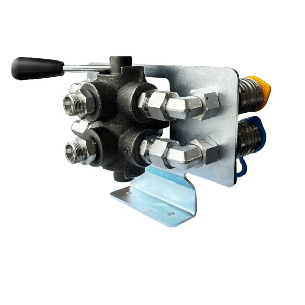Vanne-6-voies-hydraulique-avec-raccords-pushpull-chassis-3-1 Vanne 6 voies hydraulique avec raccords pushpull + châssis – Image 1